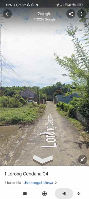 dijual tanah jln hasanudin lorong cendana 4