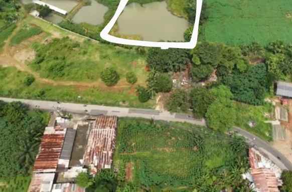 dijual tanah kolam sisi jalan utama