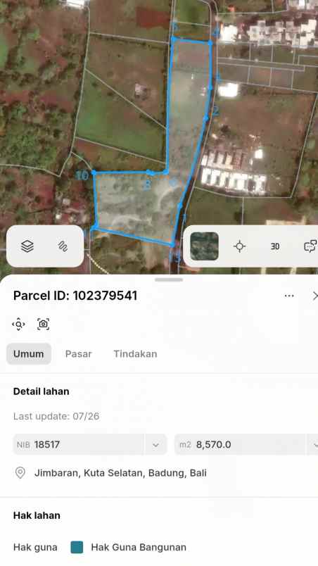 dijual tanah pantai balangan