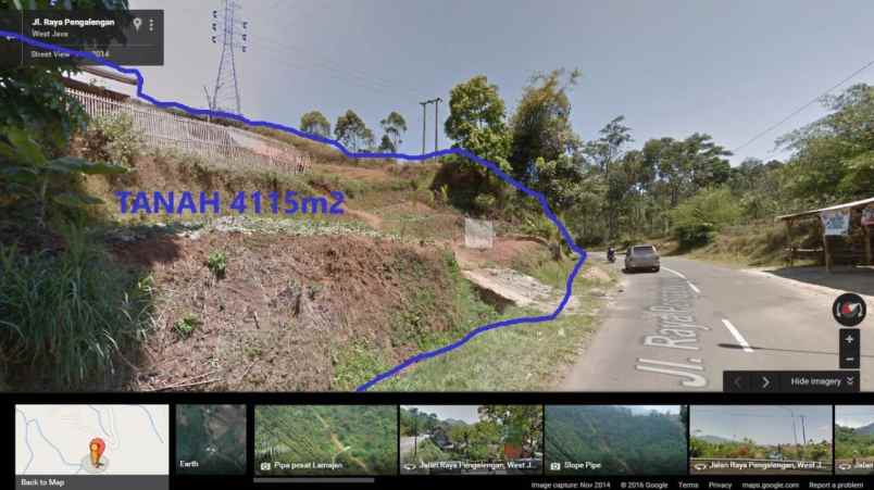 dijual tanah strategis di jl raya pangalengan