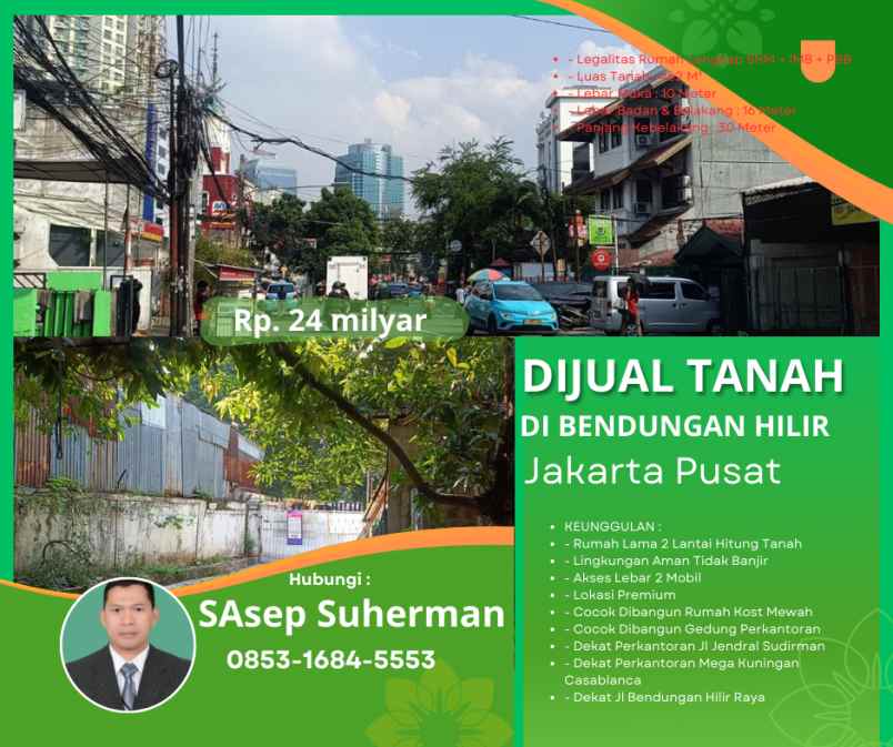dijual tanah tanah abang bendungan