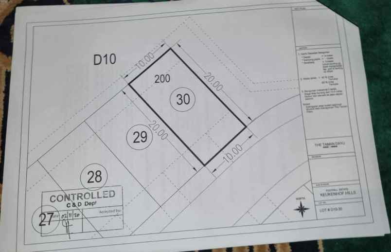 dijual tanah the taman dayu