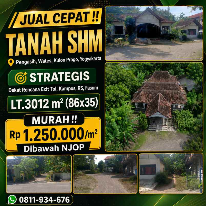 dijual tanah wates kulonprogo yogyakarta