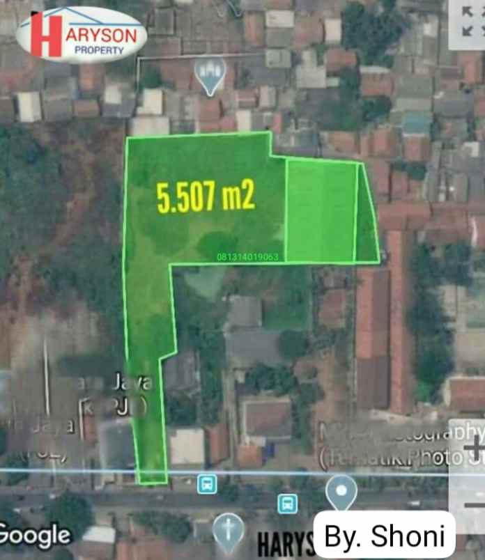 gudang luas 5507 m2 cikarang utara bekasi