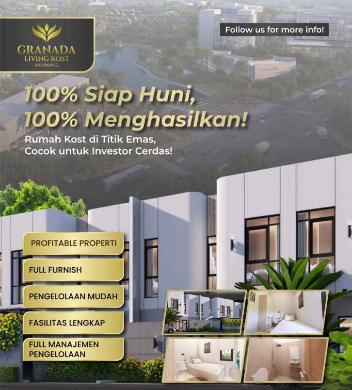 rukos strategis dekat kawasan industri dan kampus