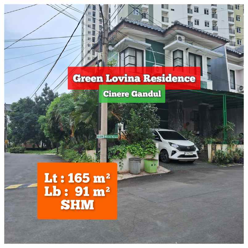 rumah 2 lantai green lovina residence cinere depok