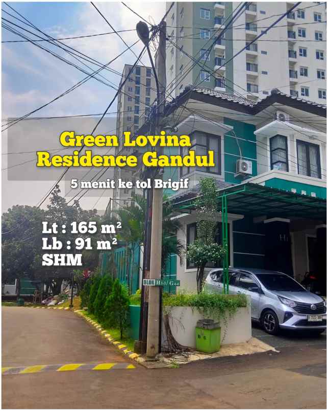 rumah 2 lantai green lovina residence cinere depok