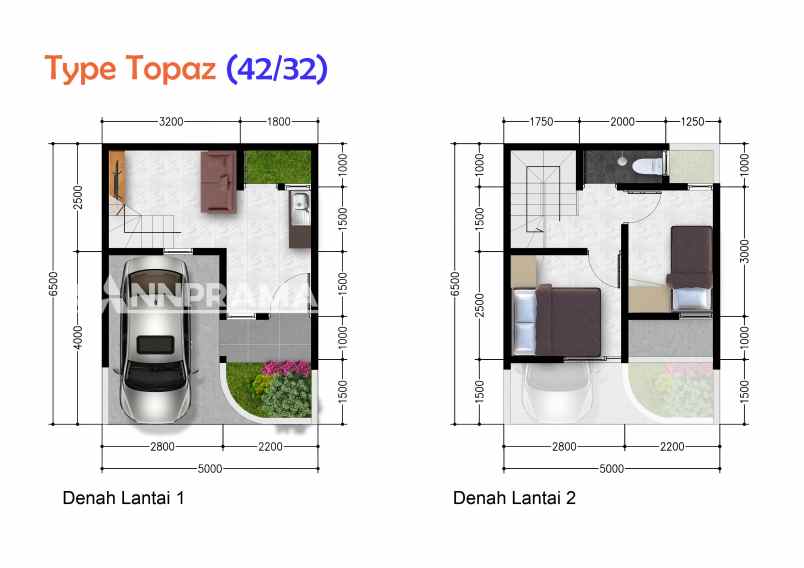 rumah 389 juta 2 lantai di tapos depok tara verti