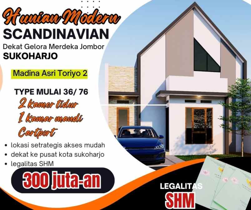 rumah dijual di sukoharjo kota dekat jalan raya jombor