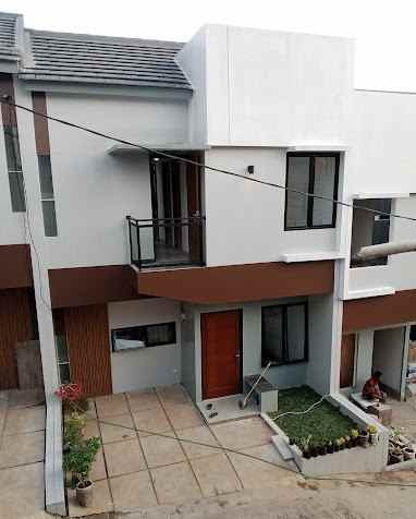 rumah dp 0 siap huni 2 lantai desain modern industrial