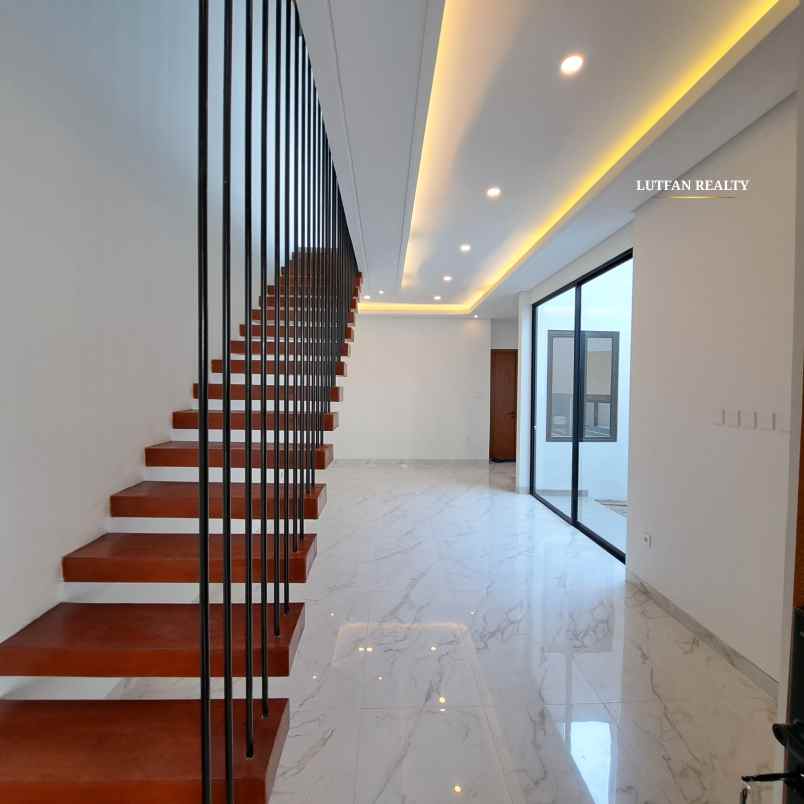 rumah modern kontemporer dalam cluster