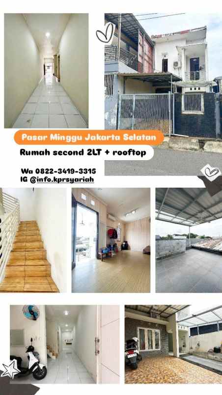 rumah second minimalis di pasar minggu jakarta selatan