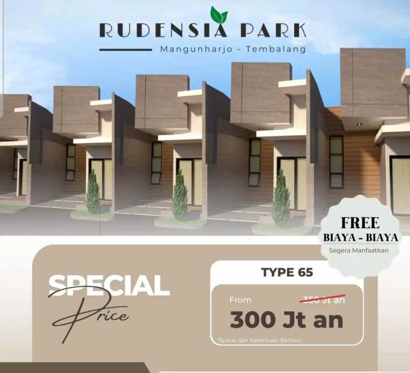 rumah siap bangun murah free biaya di mangunharjo