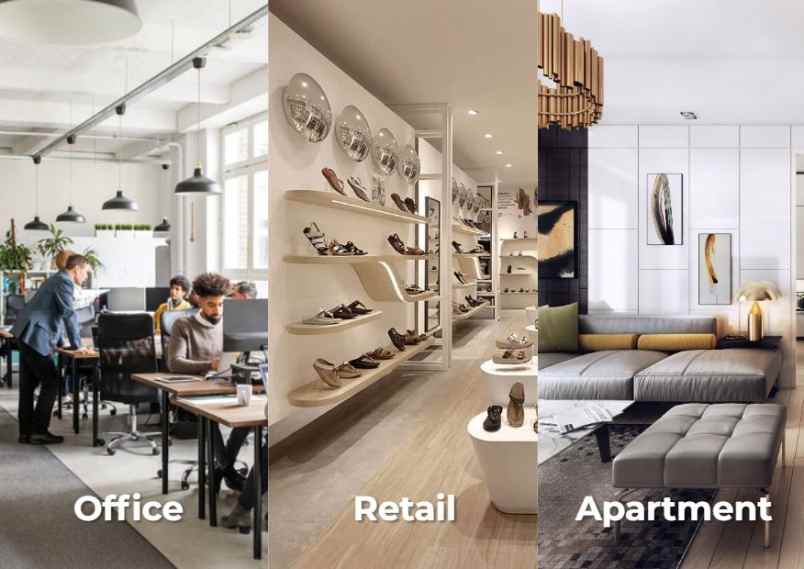 soho komersial 3 lantai view danau di pik 2