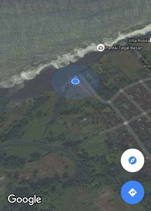 tanah jalan pantai tegal besar