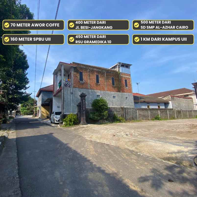 tanah kavling 150 meter jl kaliurang km 13 spbu uii