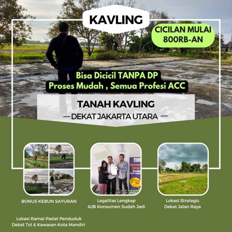 tanah kavling kredit babelan dekat jakarta utara