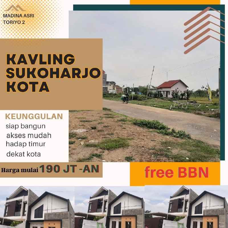 tanah kavling setrategis di perumahan sukoharjo kota