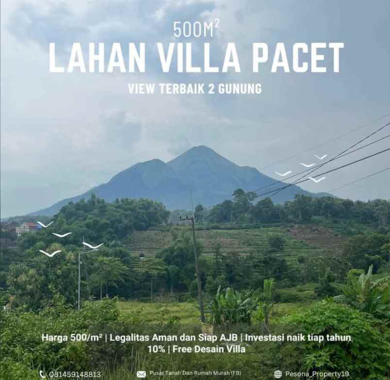 tanah murah luasan besar kawasan wisata pacet