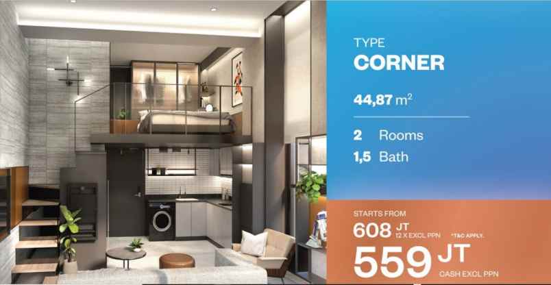 dijual apartemen jl boulevard jendral