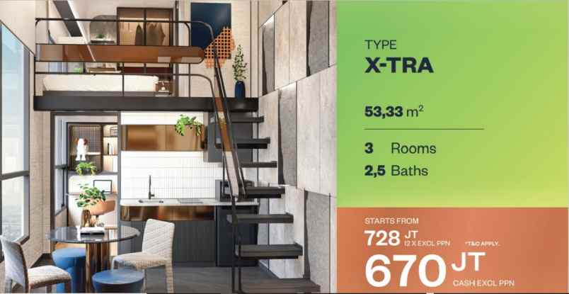 dijual apartemen jl boulevard jendral