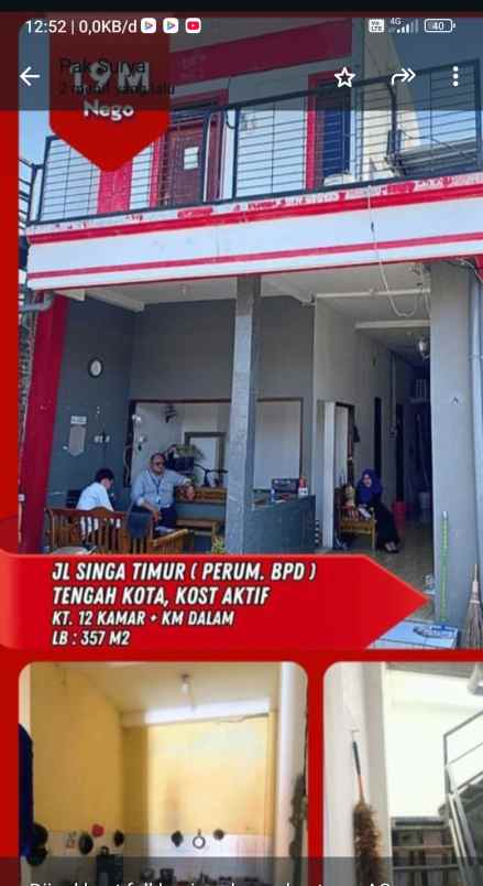 dijual kost perum bpd