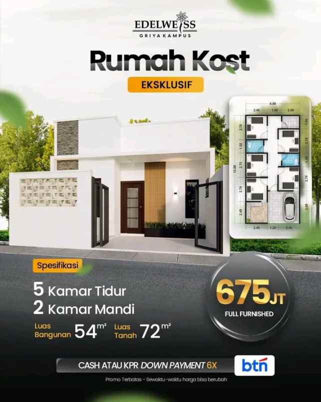 dijual kost sumbersekar