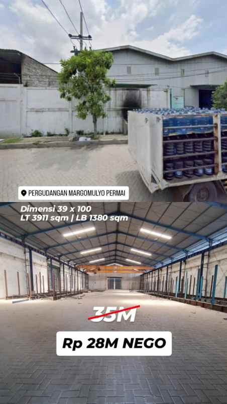 dijual ruko gudang kantor margomulyo