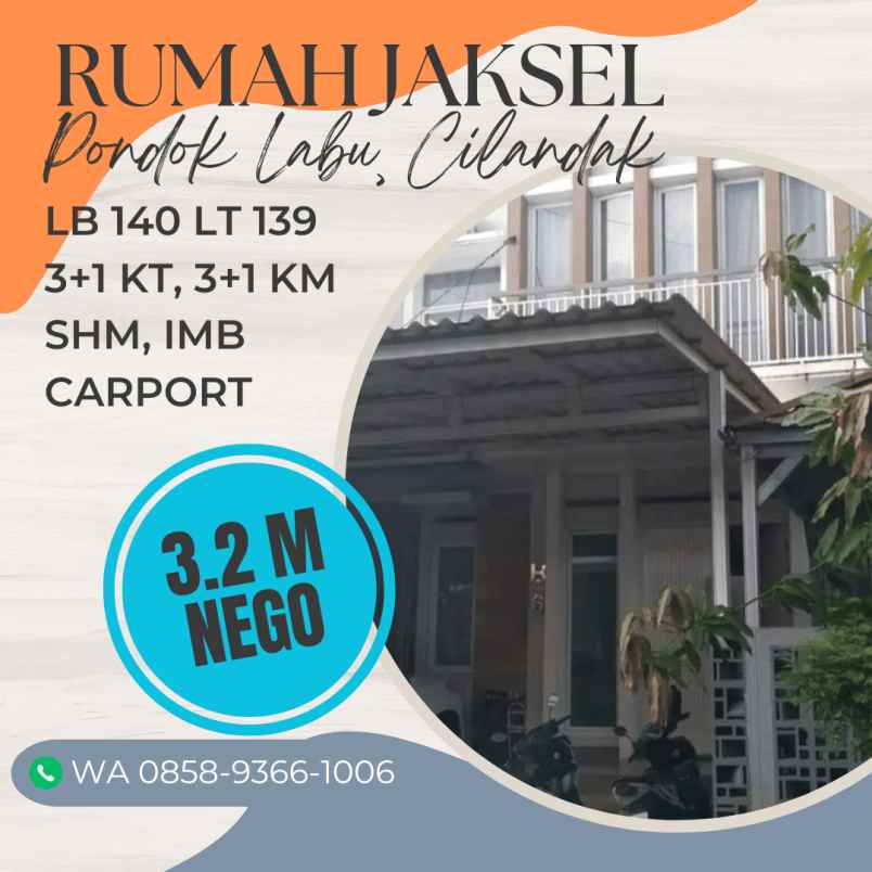dijual rumah arden residence pondok