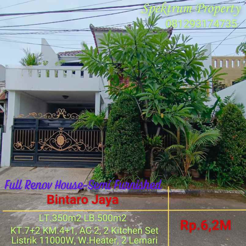 dijual rumah bintaro jaya