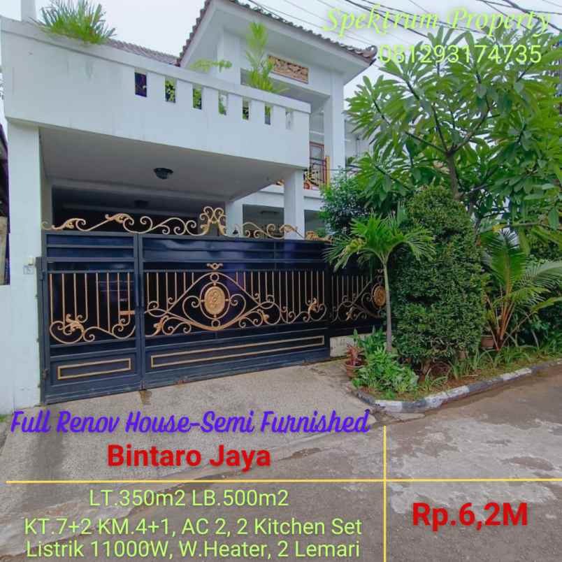 dijual rumah bintaro jaya