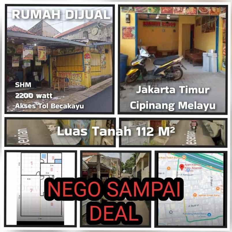 dijual rumah cipinang melayu