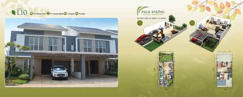 dijual rumah cluster palm spring jgc