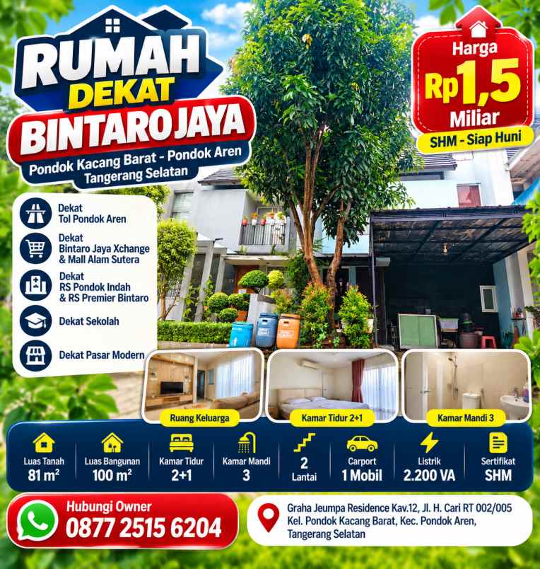 dijual rumah graha jeumpa residence kav