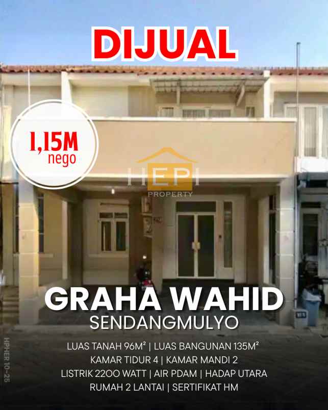 dijual rumah graha wahid