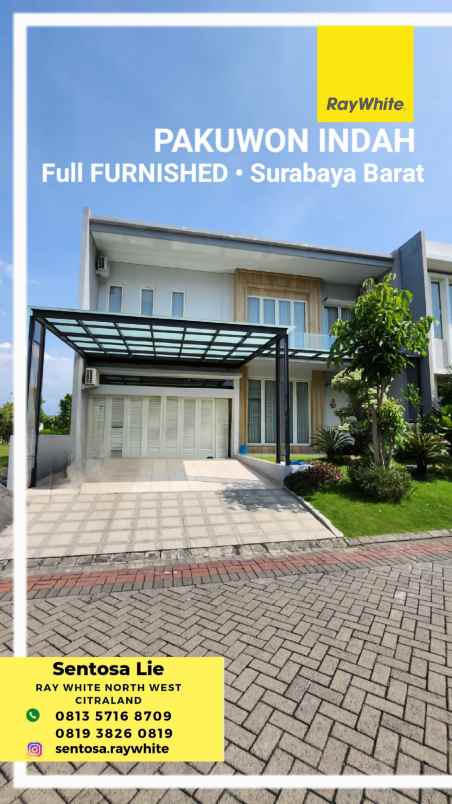 dijual rumah jalan pakuwon indah