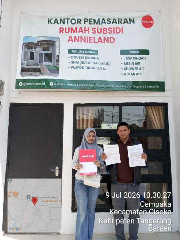 dijual rumah jalan raya megu cisoka