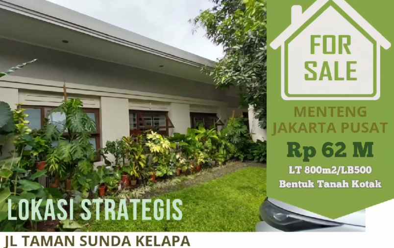 dijual rumah jl taman sunda kelapa