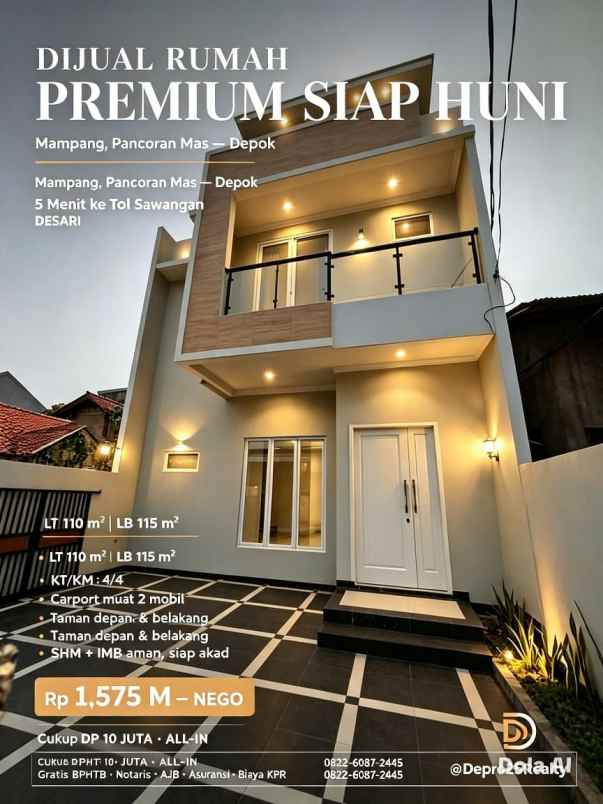 dijual rumah mampzng pancoran mas depok
