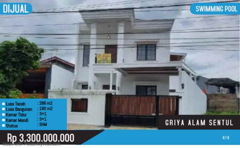 dijual rumah sentul city