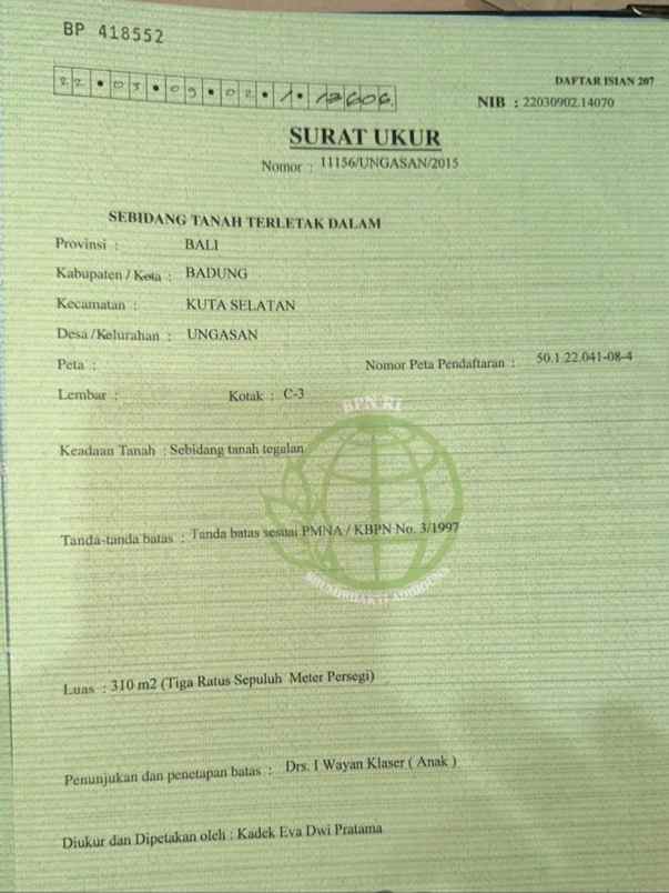 dijual tanah bkr bali cliff