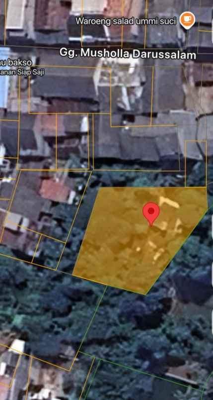 dijual tanah gang musholla darussalam