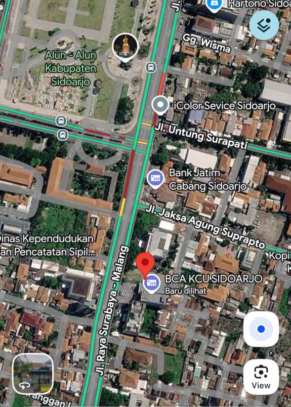 dijual tanah jalan ahmad yani sidoarjo