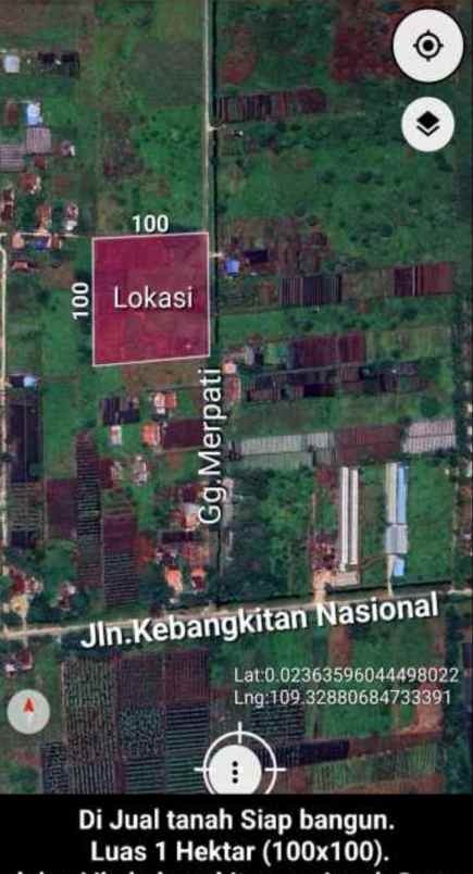 dijual tanah jalan kebangkitan nasional