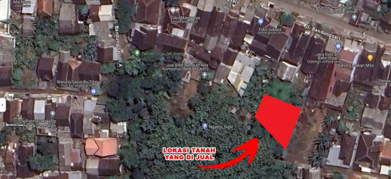 dijual tanah jl bandungsari jalan