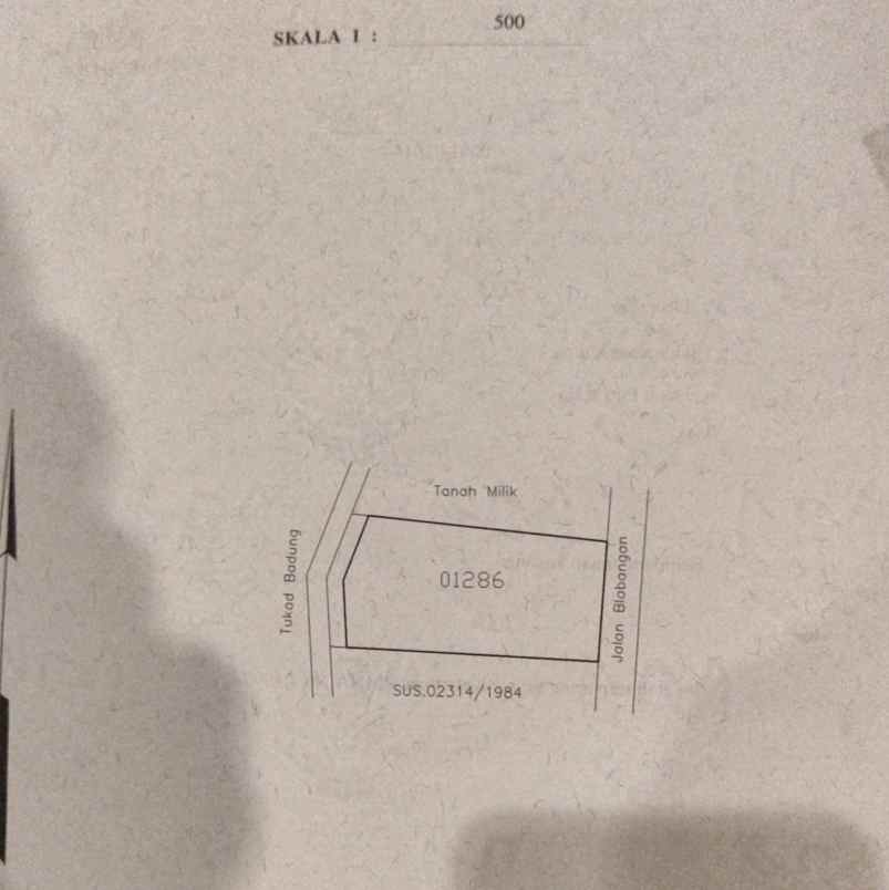 dijual tanah jl blambangan