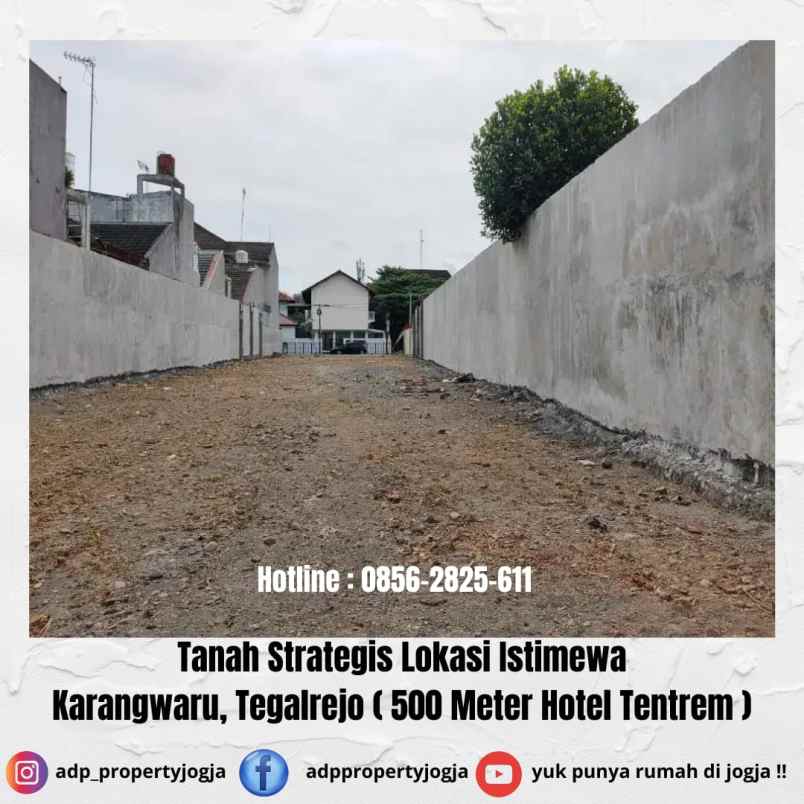 dijual tanah karangwaru tegalrejo