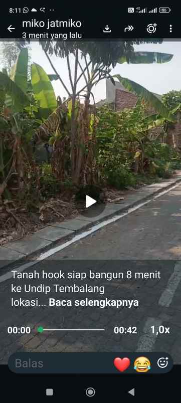 dijual tanah kedungwinong meteseh