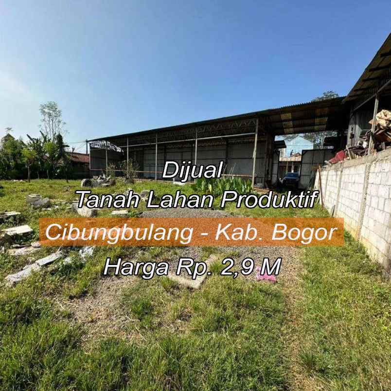dijual tanah leuwiliang kel dukuh kec