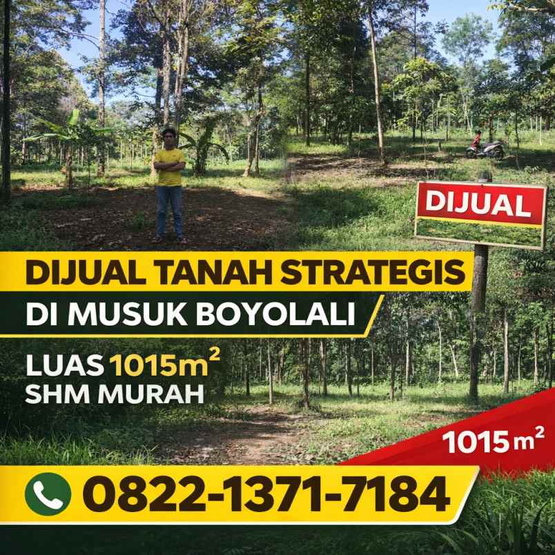 dijual tanah musuk boyolali